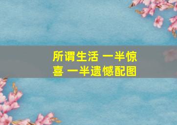 所谓生活 一半惊喜 一半遗憾配图